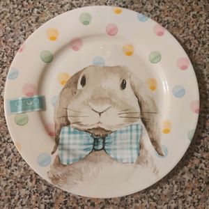 Two Ciroa Easter Bunny plates 8"